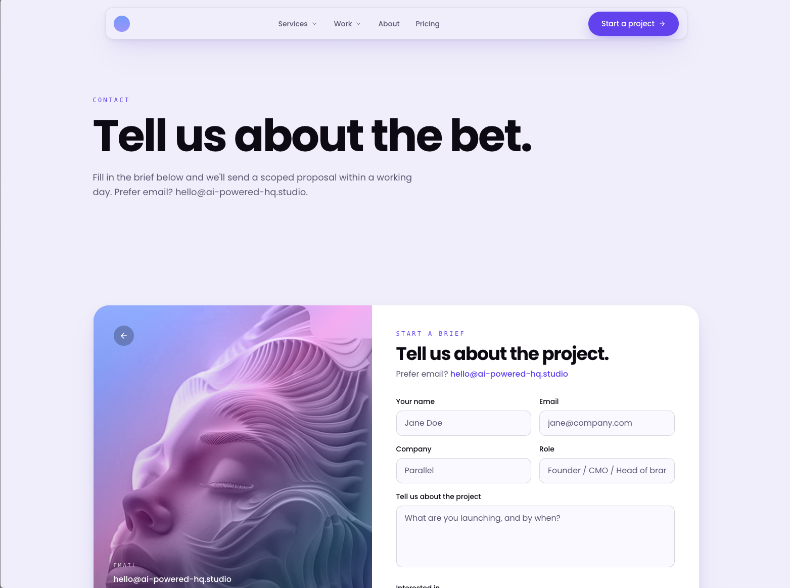 AI-powered HQ — Creative Studio preview 3